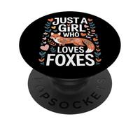 Nature Explorer Just A Girl Who Loves Foxes Animal PopSockets Adhesive PopGrip