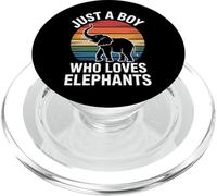 Nature Fan Just A Boy Who Loves Elephants Forest PopSockets PopGrip for MagSafe
