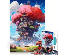 Nature Fantasy Treehouse 1000 Piece Jigsaw Puzzles for Teenagers Jigsaw Mind Puzzle Tension Relief Art Assembly Premium Gift (50x75cm)