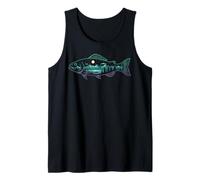 Nature Fishing Lover Bass Mountain Sunset Outdoor Fisherman Tank Top