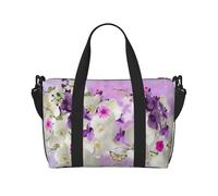 Nature Floral Spring Print Gym Bag for Women, Weekender Overnight Bag,Personal Item Bag, Shoulder Bag for Women Men,One Size