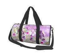 Nature Floral Spring Print Travel Duffel Bag, Foldable Gym Bag Overnight Weekend Bags for Women, Large Holdall Bag Cabin Bag for Sports and Travel