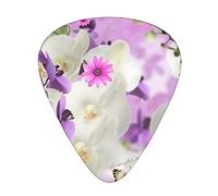 Nature Floral Spring Printed Guitar Picks Personalized Guitar Plectrums 12 Pcs For Acoustic Guitar Electric Guitar And Bass Bulk Guitar Pick One Size