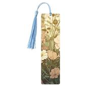 Nature Flowers Printed Metal Bookmarks S - Sky Blue Lightweight Aluminium Book Marker for Books, Journals & Gifts, Ideal Book Lovers, Holiday Decor & Crafts