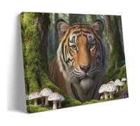 Nature Forest Floral Animal Tiger Aesthetic Poster Canvas Art Wall Decor Posters & Prints Paintings for Bedroom Living Room Decor for Mens Women12x18inch(30x45cm)