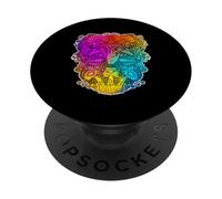 Nature Forest Fungi Hippie Colorful Psychedelic Mushroom PopSockets Adhesive PopGrip
