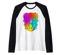 Nature Forest Fungi Hippie Colorful Psychedelic Mushroom Raglan Baseball Tee