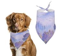 Nature Forest Mountain Dog Bandanas for Feeding Grooming, Triangle Pet Bibs for Cats & Dogs Washable Fashion Pets Scarf for Party Travel 27.6 X 11.8 Inch