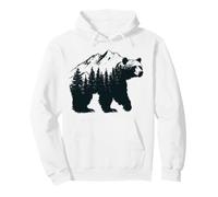 Nature Forest Mountains Tee Trees Wildlife Animal Brown Bear Pullover Hoodie