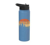 Nature Forest Trees Landscape Vintage Wildlife Stainless Steel Insulated Water Bottle