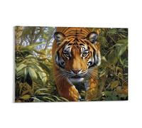 Nature Forest Wildlife Animal Tiger Cool Poster Canvas Wall Art Posters & Prints Paintings Wall Decor for Bedroom Living Room Decor for Mens Women 12x18inch(30x45cm)