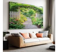 Nature Framed Canvas Wall Art 70 x 50 cm, Floral Countryside Botanical Artwork Wall Canvas Pictures Decorations Wall Painting, Art Prints for Bedroom Study Kids Room