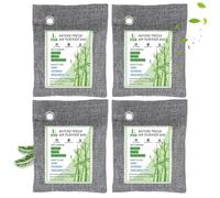 Nature Fresh Air Purifier Bags, Activated Charcoal Air Purifying Bag,Moisture Absorber,odor eliminator,Natural Car Air Freshener,Shoe Deodorizer,Odor Eliminators For Home, Pet, Closet (200g*4)
