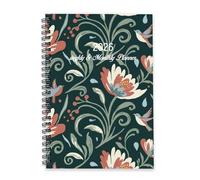 Nature Garden On Dark 2026 Notebook A5 To Do List 2026 Planners Mens Planner Journal Diary for Project Week To View Monthly Year Diary Planner with Dotted Line Note Page Slim