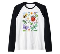 Nature Garden Wildlife Gardening Insects Raglan Baseball Tee