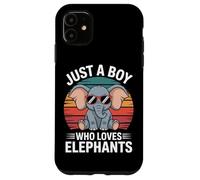 Nature Geek Just A Boy Who Loves Elephants Case for iPhone 11