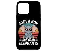 Nature Geek Just A Boy Who Loves Elephants Case for iPhone 13 Pro Max