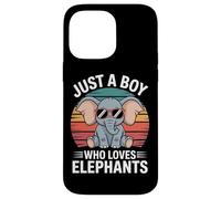 Nature Geek Just A Boy Who Loves Elephants Case for iPhone 14 Pro Max