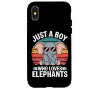 Nature Geek Just A Boy Who Loves Elephants Case for iPhone X/XS