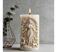 Nature Goddess Candle Mold, Girl Sheep Pillar Silicone Mold for Candle Making, Epoxy Resin Casting Molds for DIY Resin Craft, Aromatherapy Handmade Wax & Home Decor