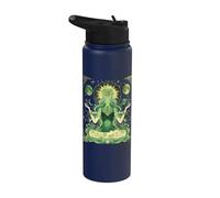 Nature Goddess Witch Mother Earth and Moon Phase Cottagecore Stainless Steel Insulated Water Bottle
