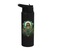 Nature Goddess Witch Mother Earth and Moon Phase Cottagecore Stainless Steel Insulated Water Bottle
