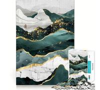 Nature Gold Decor 1000 Piece Jigsaw Puzzles for Teenagers Jigsaw Reason Skill Toy Shared Fun Tight Cut Wall Art Decor (50x75cm)