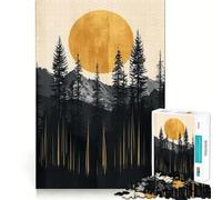 Nature Gold Decor 1000 Pieces Jigsaw Puzzles for Adults Clear Logic Toy Relaxing Fun Perfect Cut Elegant Gift (38x52cm)