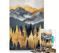 Nature Gold Decor 1000 Pieces Jigsaw Puzzles for Adults Strong Logic Toy Relaxing Fun Clear Edge Memorable Gift (38x26cm)