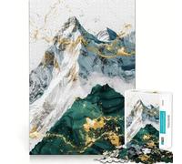 Nature Gold Decor 1000 Pieces Jigsaw Puzzles for Adults Strong Logic Toy Relaxing Fun Clear Edge Memorable Gift (38x52cm)