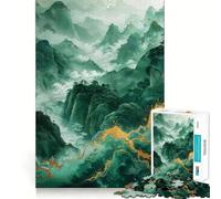 Nature Gold Decor Adult Jigsaw Puzzles 1000 Pieces Mind Exercise Toy Calming Play Design Assembly Amazing Present (38x52cm)
