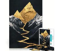 Nature Gold Decor Jigsaw Puzzle for Adults 1000 Pieces Intellect Toy Peaceful Fun Precise Cut Santa Wish List (50x75cm)