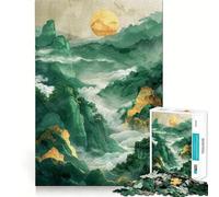 Nature Gold Decor Jigsaw Puzzle for Adults 1000 Pieces Intellect Toy Peaceful Fun Precise Cut Santa Wish List (38x52cm)