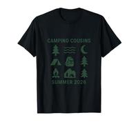 Nature Grid Camping Scene T-Shirt