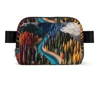 Nature Haven Square-shaped Waist Bag with Durable Polyester and Adjustable Strap for Daily Outdoor Wearing