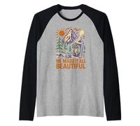 Nature He Made It All Beautiful Vintage Womens Christian Raglan Baseball Tee