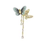 Nature Inspired Animal Brooch Jewelry Butterfly Tassels Pin With Pearls Rhinestones Crystal Detail Women Men Rhinestones Animal Lapel Pins