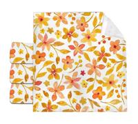 Nature Inspired Bloom Hand Towels, Bath Towel Gift Cotton Handkerchiefs 30 X 30 cm, Super Soft and Absorbent Hand Towels for Bathroom, Towel Bath for Home Hotel Spa (1 Pack)