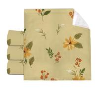 Nature Inspired Bloom Hand Towels, Bath Towel Gift Cotton Handkerchiefs 30 X 30 cm, Super Soft and Absorbent Bath Towels, Small Hand Towel for Home Hotel Spa (6 Pack)