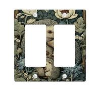 Nature-Inspired Hedgehog Light Switch Cover Plates/Outlet Covers, Soft Gray Woodland Animals for Home Decor, Thermoplastic Wall Plates, Standard Size Double Rocker