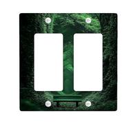 Nature-Inspired Light Switch Cover Plates/Outlet Covers, Lush Forest Pathway for Home Decor, Eco-Friendly Wall Plates, Standard Size Double Rocker