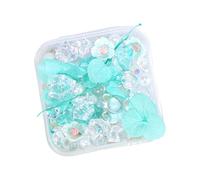 Nature Inspired Resin Floral Display with Mixed Stones Pearls and Beads Dried Flower Glass Bead Indoor Decors Resin Dried Flower Decors