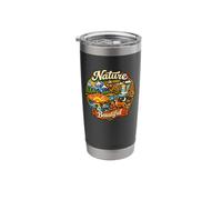 Nature is Beautiful Wilderness Mountain Lake Deer Loon RETR Stainless Steel Insulated Tumbler