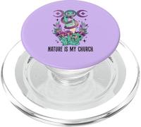 Nature Is Church Celtic Snake Moon Crystal Graphic PopSockets PopGrip for MagSafe