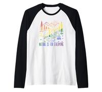 Nature is for Everyone LGBTQ Pride Gay Raglan Baseball Tee