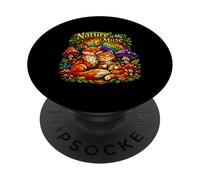 Nature Is My Muse Fox Cat Mushroom Stained Art PopSockets Adhesive PopGrip