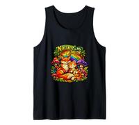 Nature is My Muse Fox Cat Mushroom Stained Art Tank Top