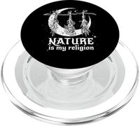 Nature Is My Religion Crescent Moon Wicca Pagan Witch Lover PopSockets PopGrip for MagSafe