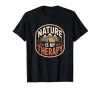 Nature is My Therapy Camping Hiking Outdoor Adventure Forest T-Shirt