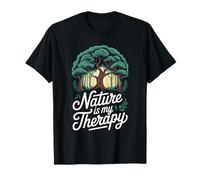 Nature is My Therapy Forest Hiking Camping Adventure Outdoor T-Shirt